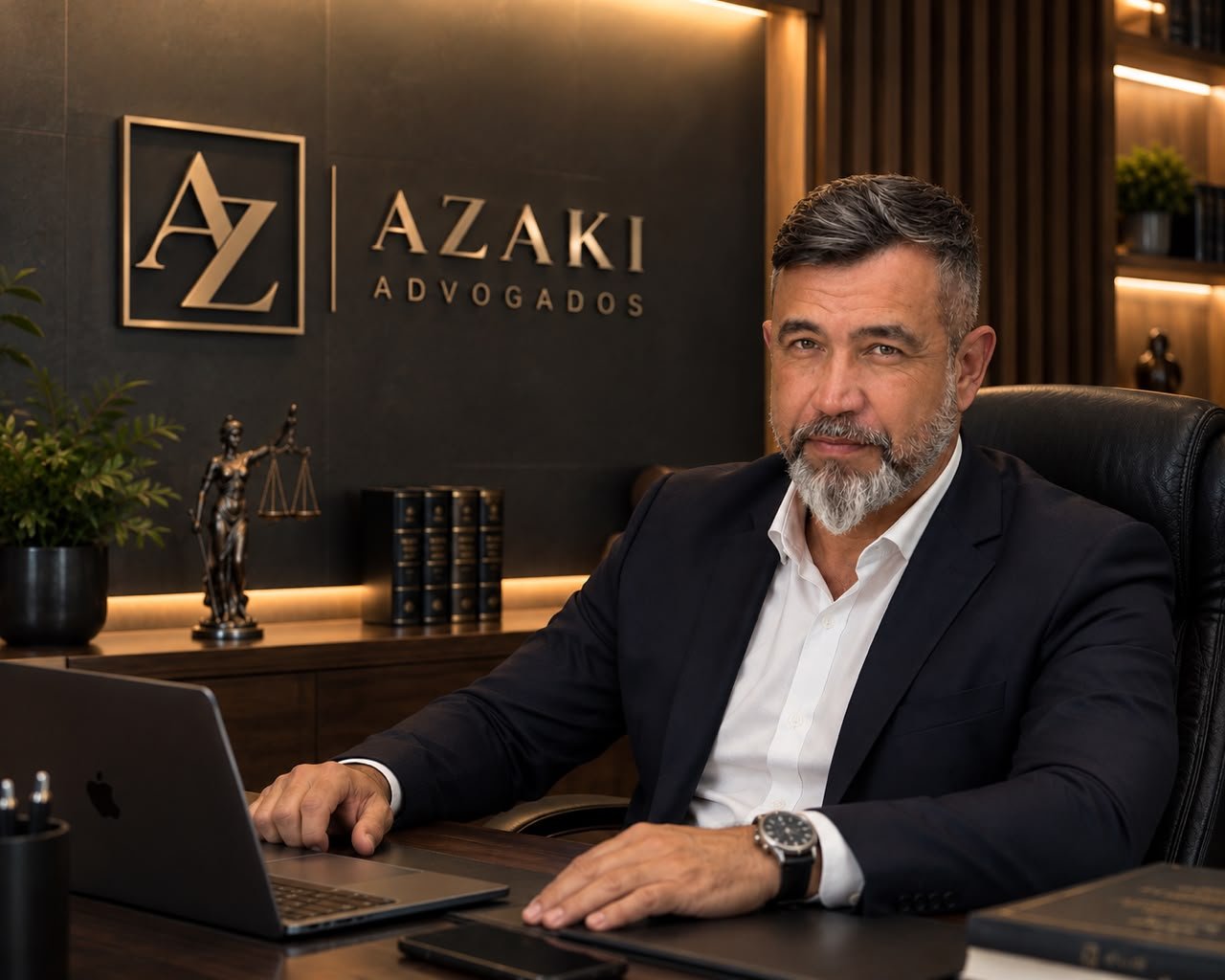 Dr. André Zaki em seu escritório na Azaki Advogados